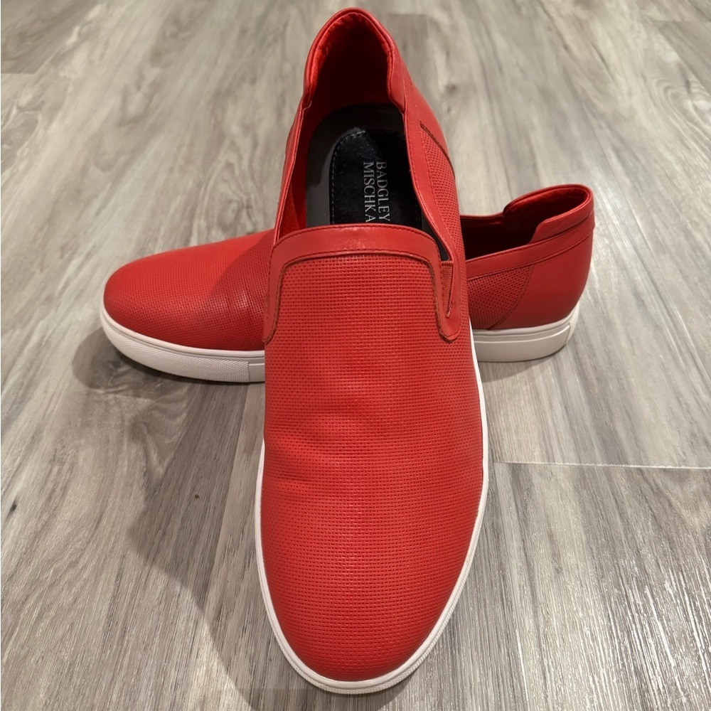 Badgley Mischka Red Leather Sneaker Men's Size 10